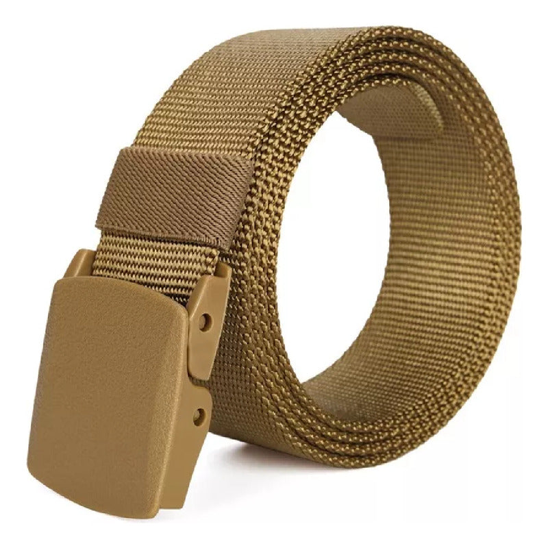 Cinto Tactico Trinquete Colores Militar Policial Regulable Caqui Ajustable