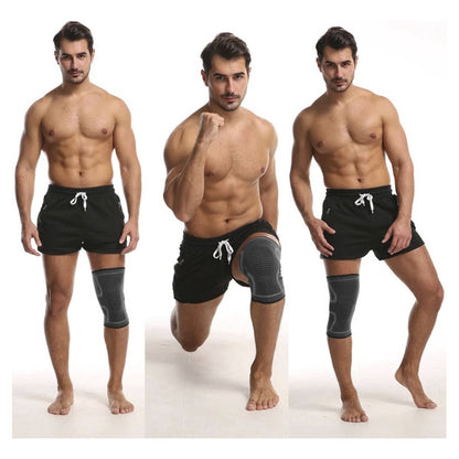 Rodillera Elástica Deportiva Comprensión Varillas Laterales Negro/gris Xl