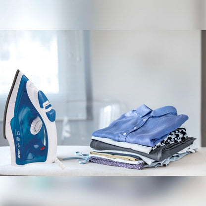 Plancha A Vapor Allied Antiadherente 1400 W Compacta - Azul