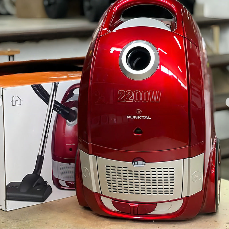 Aspiradora Punktal Pk-9670 Sin Bolsa 2 L 2200 W Filtro Hepa Rojo