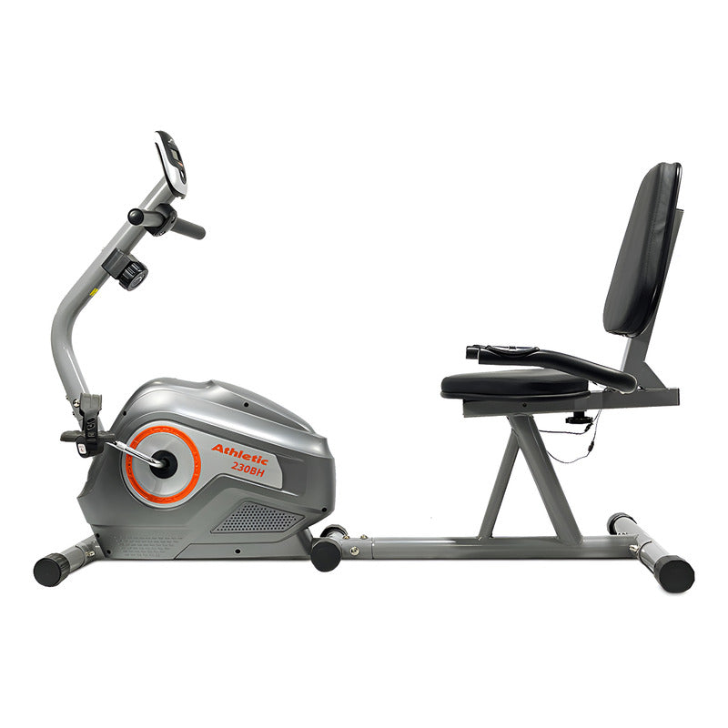 Bicicleta Ergométrica Horizontal Athletic 230bh Athletic - Gris/negro