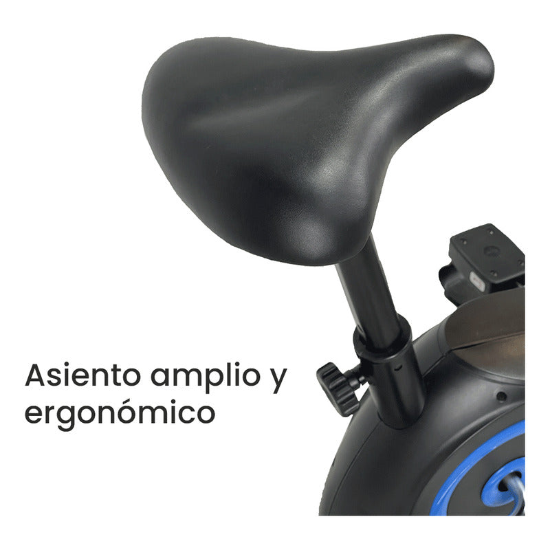 Bicicleta Fija Ergometrica Vertical Active Con Pulsómetro Y Odómetro Color Negro