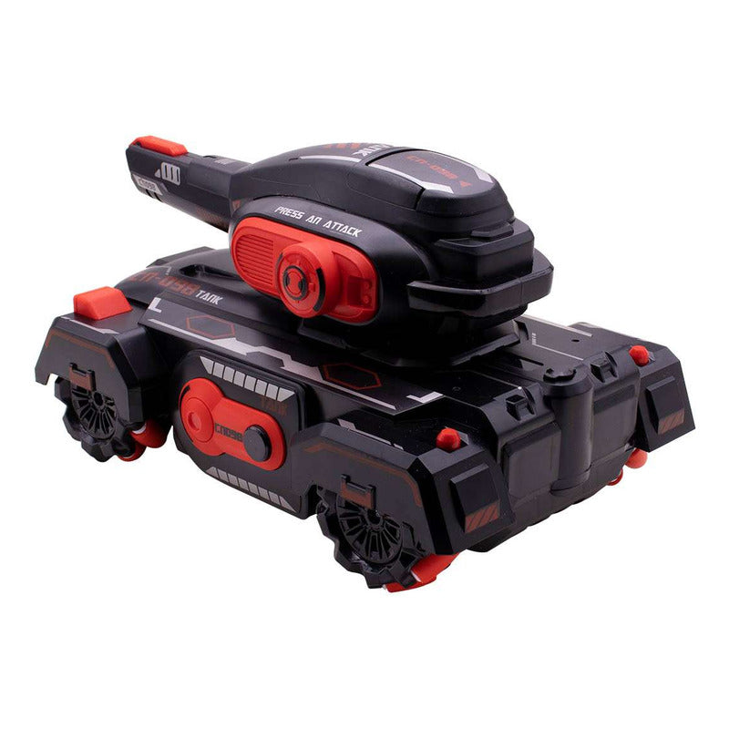 Tanque De Juguet  Con Mando A Distancia Y Brazalete - Negro