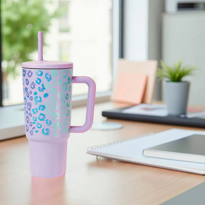 Vaso Térmico Metálico 1.2 Litros  Con Sorbito - Violeta