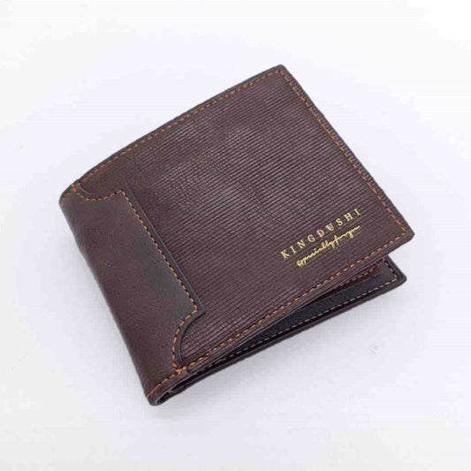 Billetera Para Hombre Con Monedero Sector Tarjeta De Cuerina Marrón Oscuro 1