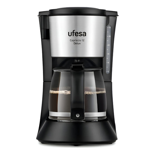 Cafetera Ufesa Goteo 12 Tazas 1.2 Lts Filtro Permanente Negro