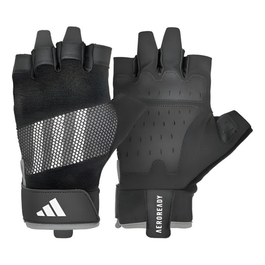 Guantes De Entrenamiento adidas Performance Supergym Color Gris Diseño De La Tela Rayado Talle M
