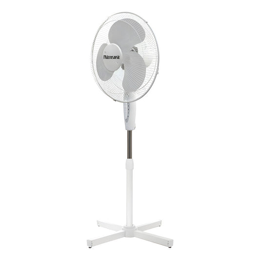 Ventilador De Pie Microsonic 3 Aspas Altura Ajustable Dimm Color De La Estructura Blanco Color De Las Aspas Blanco Diámetro 43 Cm Frecuencia 50hz 60 Hz Material De Las Aspas Plástico