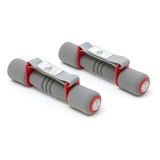 Pack 2 Mancuernas Acolchonadas 0.5kg Cada Una Reebok Gris/rojo
