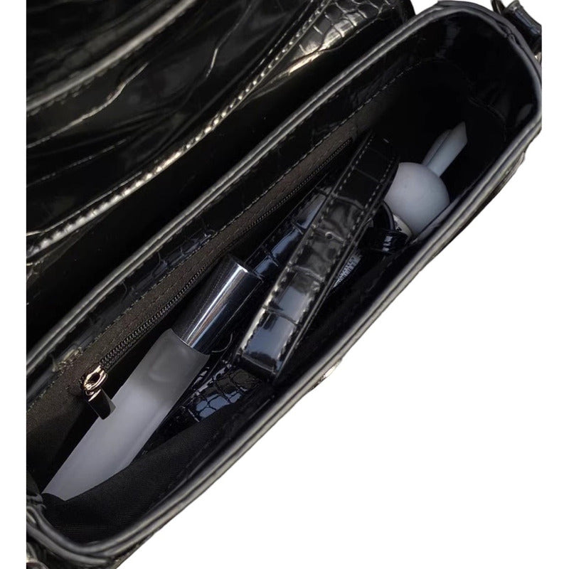 Carteras De Dama Bolsos Para Mujer Bandoleras Correas Cadena Negro Rayas