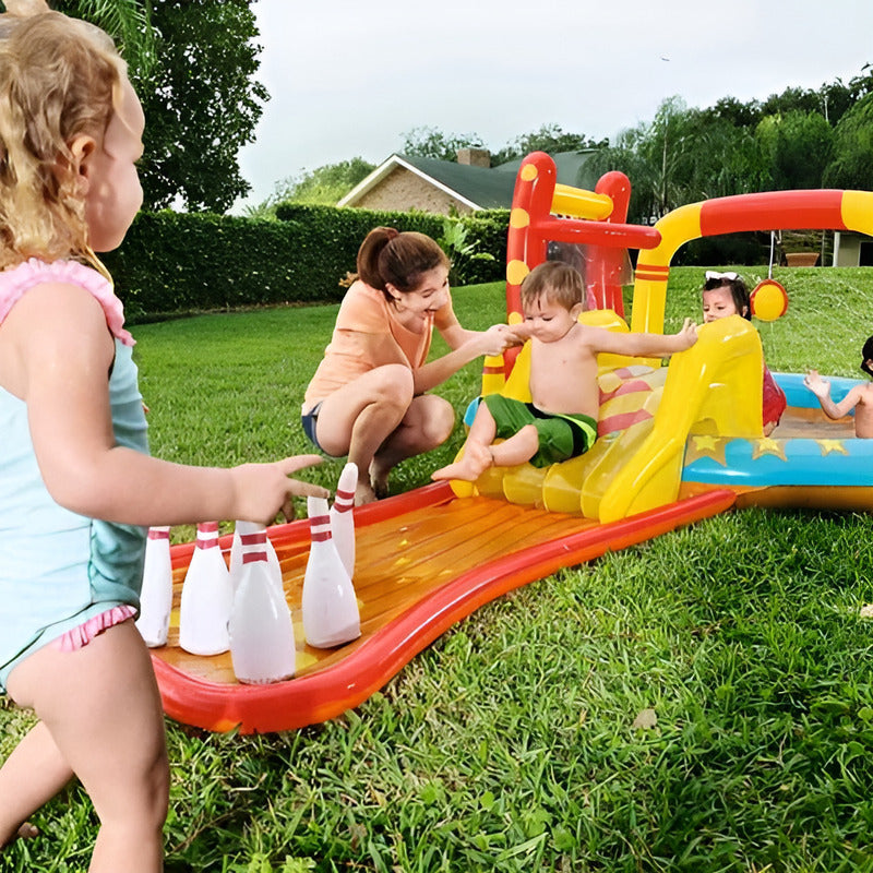 Piscina Interactiva Inflable Sports Bestway 53068 De 314 Litros, De Colores