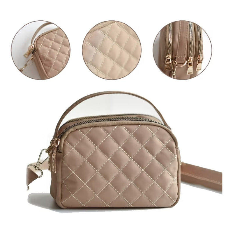 Bandolera De Dama Cartera Bolsos Para Mujer Correa Ajustable Caqui