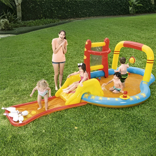 Piscina Interactiva Inflable Sports Bestway 53068 De 314 Litros, De Colores