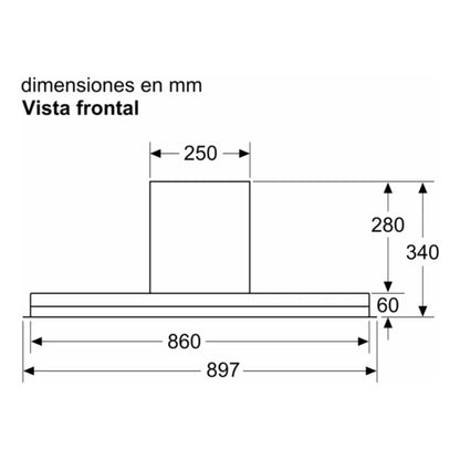 Campana De Integración Empotrar Bosch Dbb97am60 90cm Digital Negro