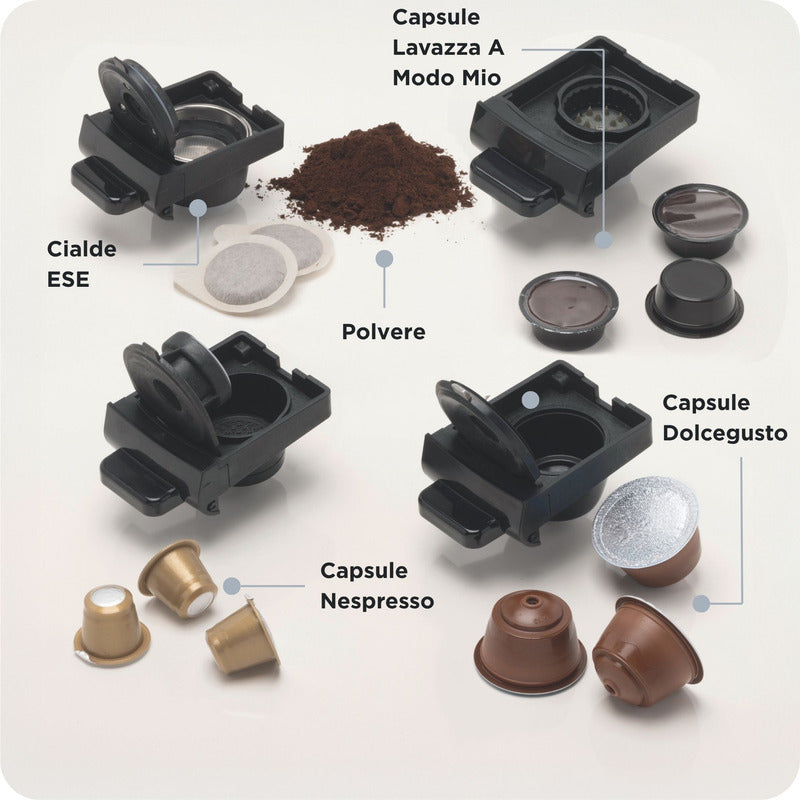 Cafetera Espresso Capsulas Ariete - Nespreso Y Dolcegusto Negro