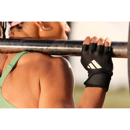 Guantes De Entrenamiento De Fuerza adidas Color Negro - Negro - Lisa - Xl