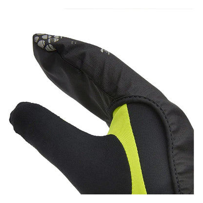 Guantes Reflectivos Impermeable Para Correr Reebok - Negro/amarillo - Geométrico - L