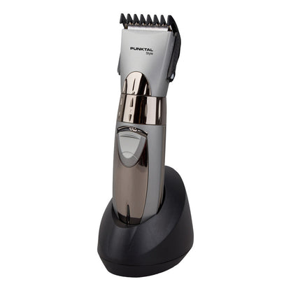 Corta Pelo  Barba Recargable 6 Accesorios 10 Niveles Punktal Negro