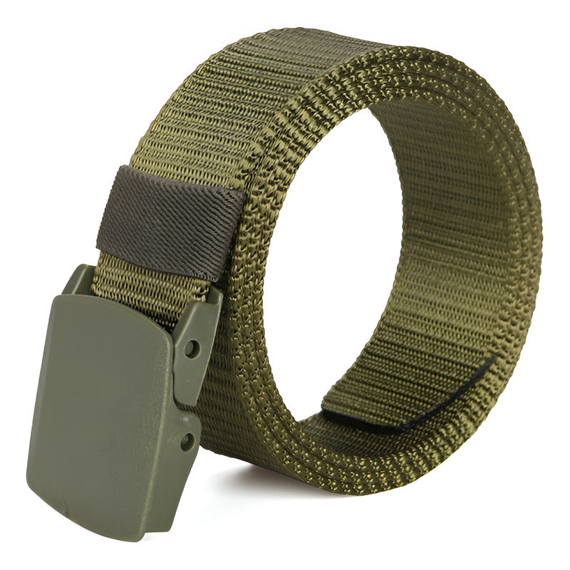 Cinto Tactico Trinquete Colores Militar Policial Color Verde Talle Regulable