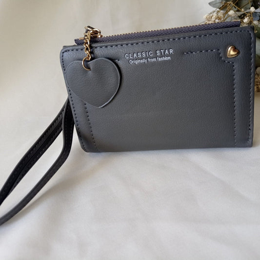 Monedero Dama Billeteras De Dama Monederos Para Mujer Gris Oscuro