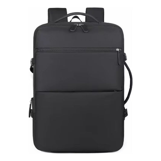 Mochila Impermeable Genérica Avión Viaje Adulto 9 Bolsillos Negro