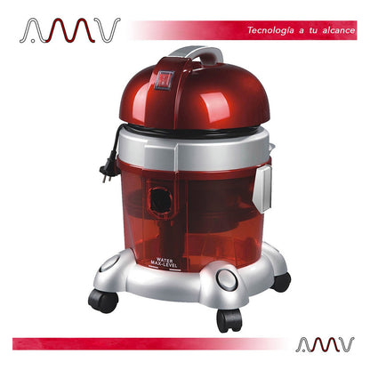 Aspiradora Punktal Profesional Doble Filtro 1600w Color Rojo/gris