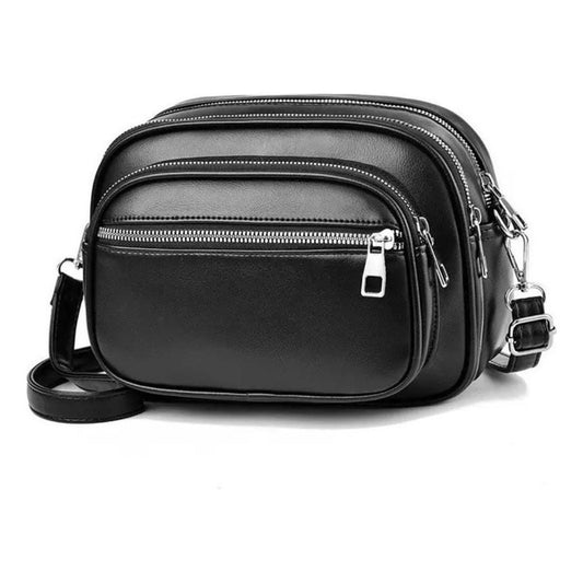 Cartera Bandolera De Dama Bolso De Mano Para Mujer Vintage - Negro