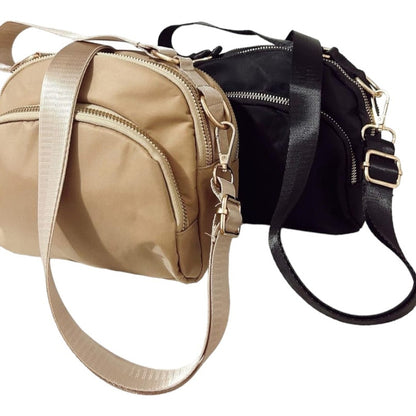 Cartera De Damas Bolso Para Mujer Bandolera Correa Ajustable - Negro