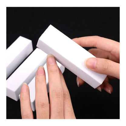 Bloque Pulidor Lima Para Uñas Blanco Taza Recta