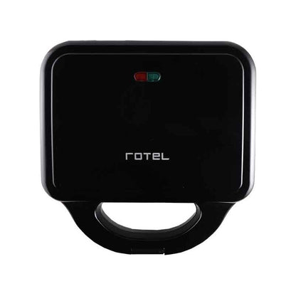 Sandwichera Grill Y Waflera Rotel 3 En 1 Color Negro