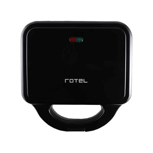 Sandwichera Grill Y Waflera Rotel 3 En 1 Color Negro