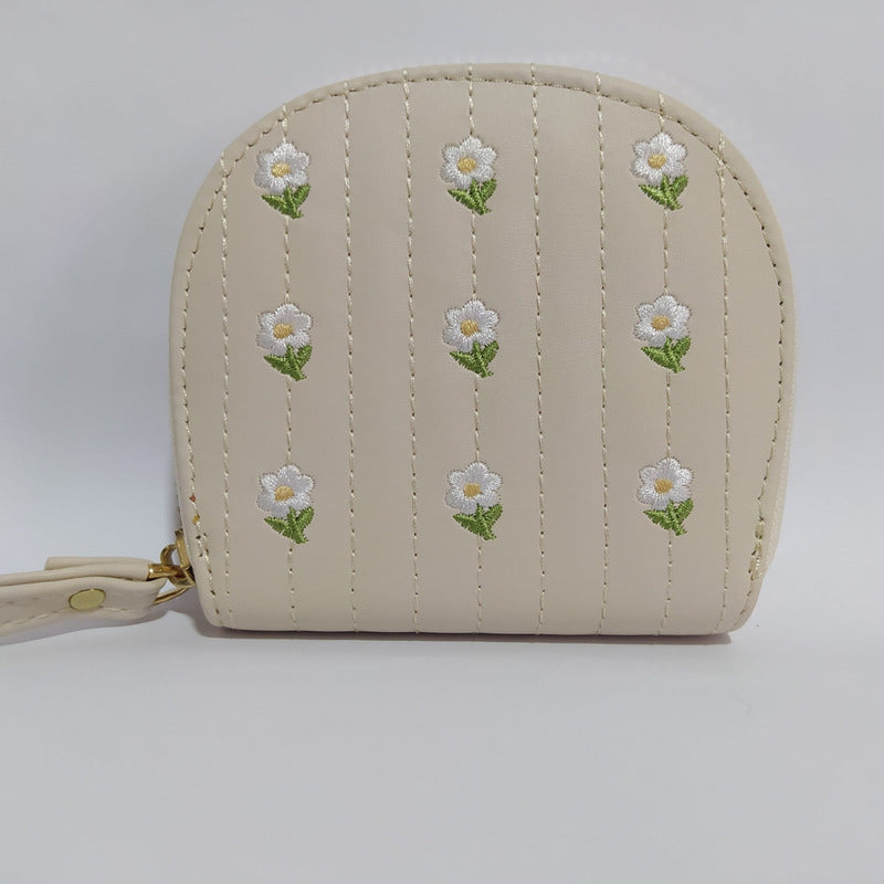 Monedero Dama Billeteras De Dama Con Correa Monederos Mujer Crema