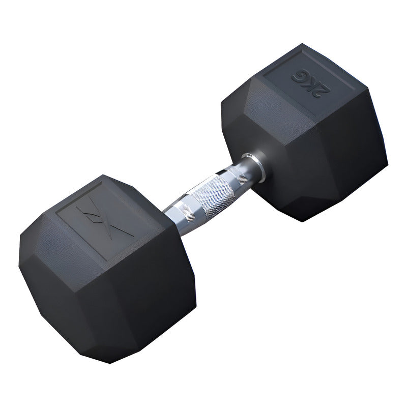 Mancuerna Hexagonal Recubierta De Goma Reebok 2kg Negro