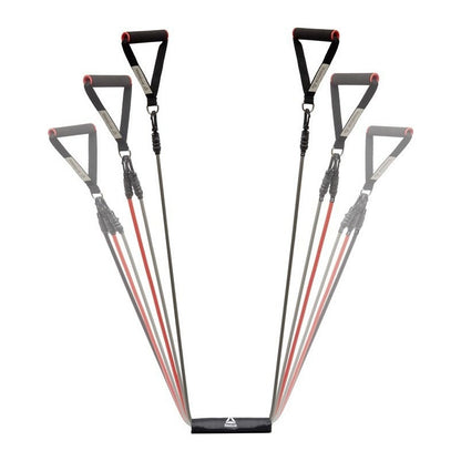 Banda Elastica Con Agarre Entrenamiento Reebok Reforzada Color Rojo/negro