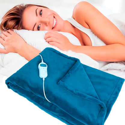 Frazada Xion Manta Termica Electrica 1 Plaza Lavable - Azul