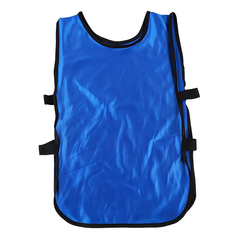 Set X6 Chalecos Elástico De Entrenamiento Deportivo Futbol © Color Azul Talle U