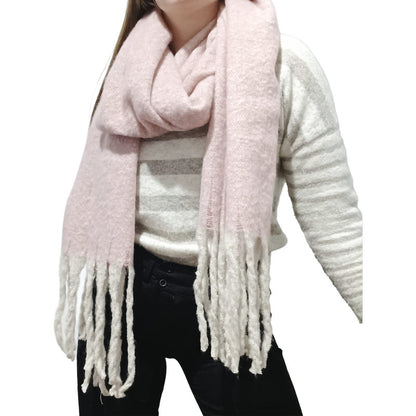 Bufanda Chalina Pashmina De Dama Bufandones Livianos Suaves Rosado