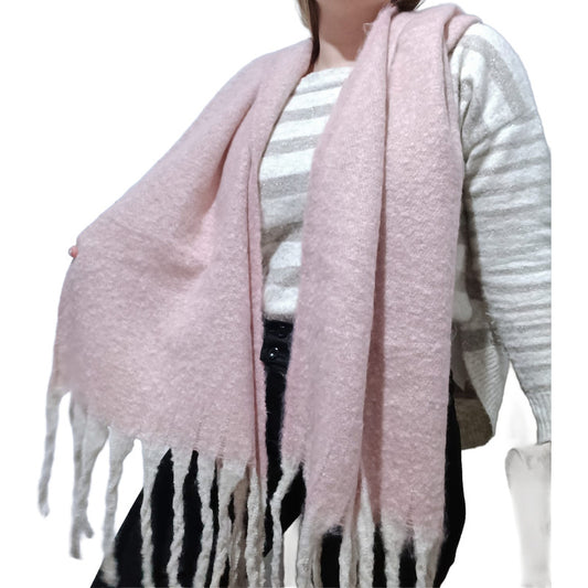 Bufanda Chalina Pashmina De Dama Bufandones Livianos Suaves Rosado