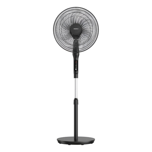 Ventilador De Pie Xion Xi-v155 6 Aspas 3 Velocidades 40 Cm - 40 Cm - 50 Hz/60 Hz - Negro - Plateado - Plástico - 6