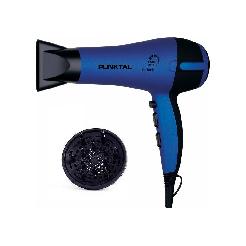 Secador De Cabello Punktal Iónico Profesional 2200 W Violeta/negro