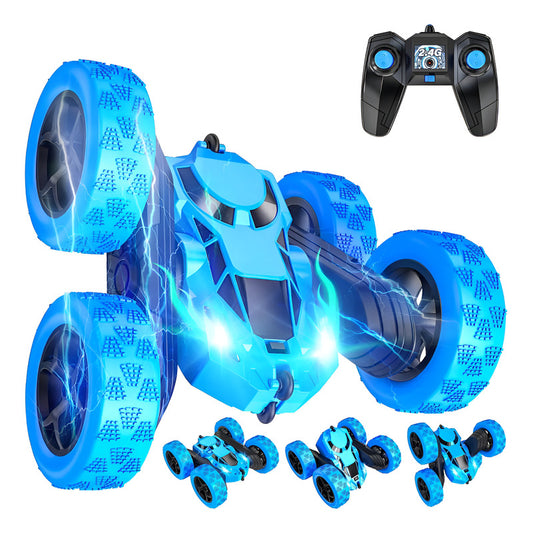 Auto Stunt 360° 4x4 Con Control Remoto Y Batería Recargable, - Azul