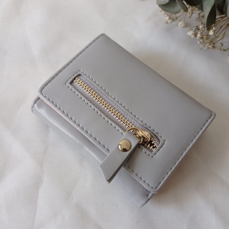 Billetera Dama Billeteras De Damas Con Monedero Para Mujeres Gris