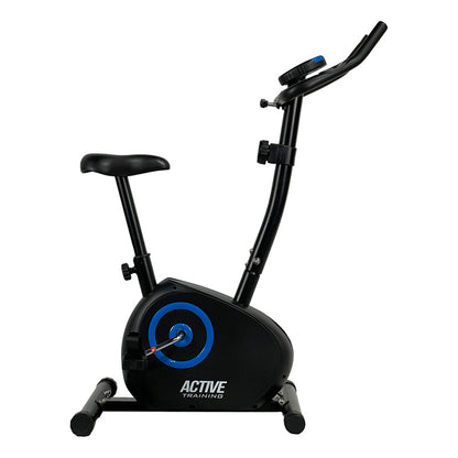 Bicicleta Fija Ergometrica Vertical Active Con Pulsómetro Y Odómetro Color Negro