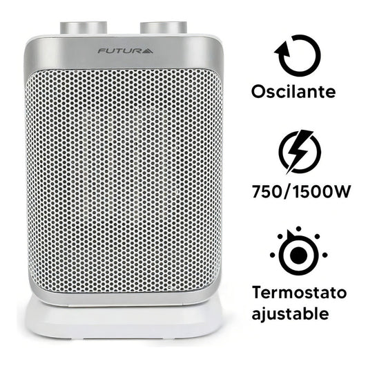 Caloventilador Ceramico Futura Plus Fut-cvc0587 Color Blanco