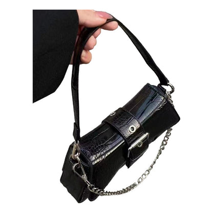 Carteras De Dama Bolsos Para Mujer Bandoleras Correas Cadena Negro Rayas