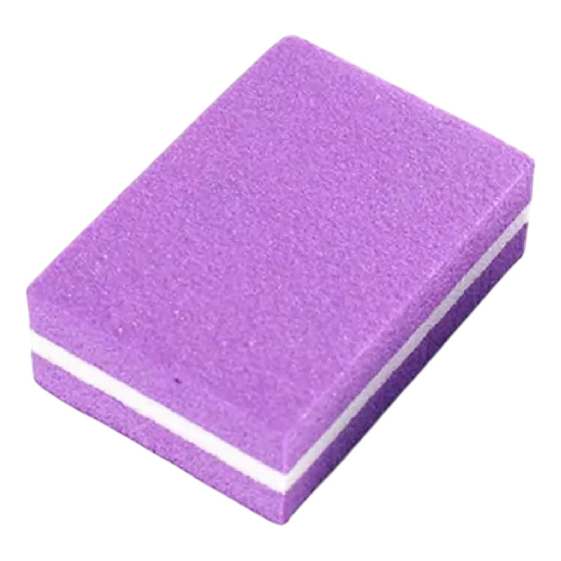 Lima Taquito Pulidor Mini Para Uñas Kit Pack X5 Unidades Violeta