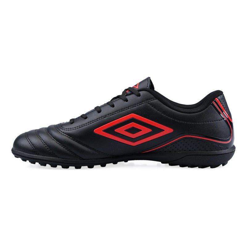 Championes Futbol 5 Umbro Classico Champion F5 Zapato Adulto - Negro/rojo - 12 Us