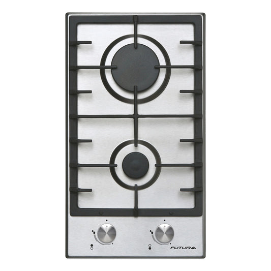 Anafe Futura A Gas Acero Inoxidable 2 Quemadores Fut-ag300x2 Gris