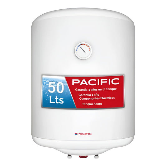 Termotanque Pacific 50 Litros Punktal Blanco Tanque Acero Blanco