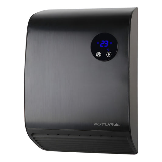 Calefactor De Pared Para Baño Futura Negro
